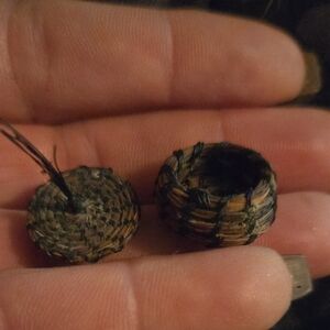 Handcrafted Miniature Reptile Basket Set - Black and Brown